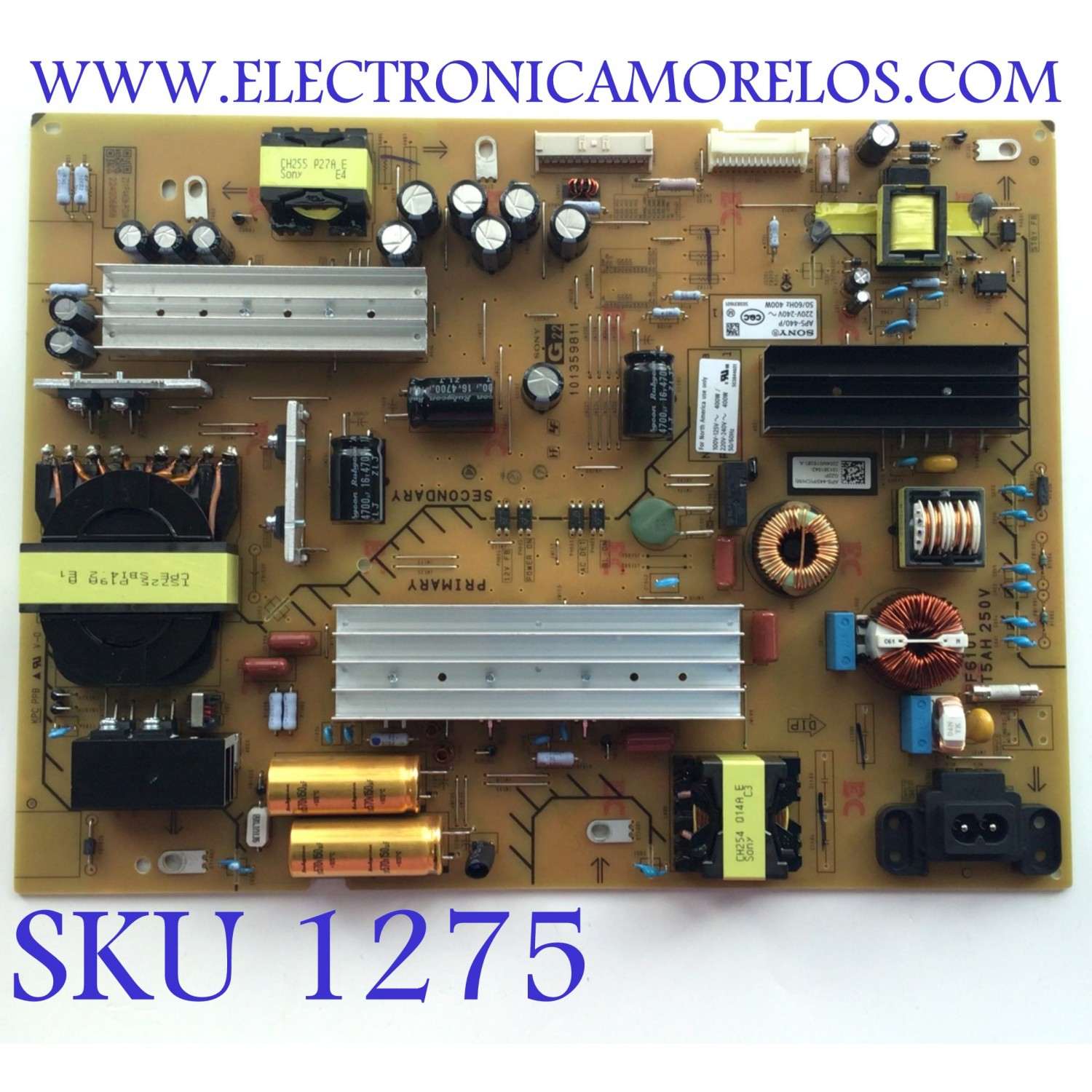 FUENTE PARA TV SONY / NUMERO DE PARTE 101361942 / 101359811 / 1-013-619-42 / NUMERO DE PANEL YDCM065DCS11 / MODELO XR-65X90K 